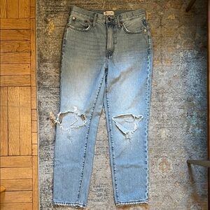 Madewell The Perfect Vintage Jean distressed light blue wash size 27